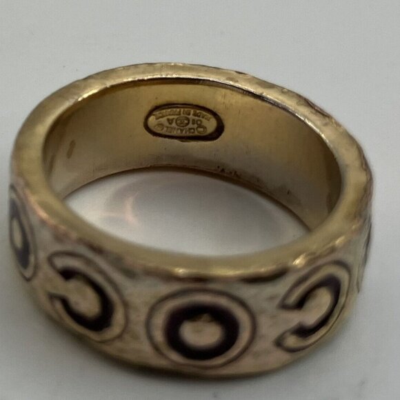 Authentic CHANEL Ring Hammered Look Japan Size US 6 JP 12 EU 52 Made in France - Picture 1 of 5